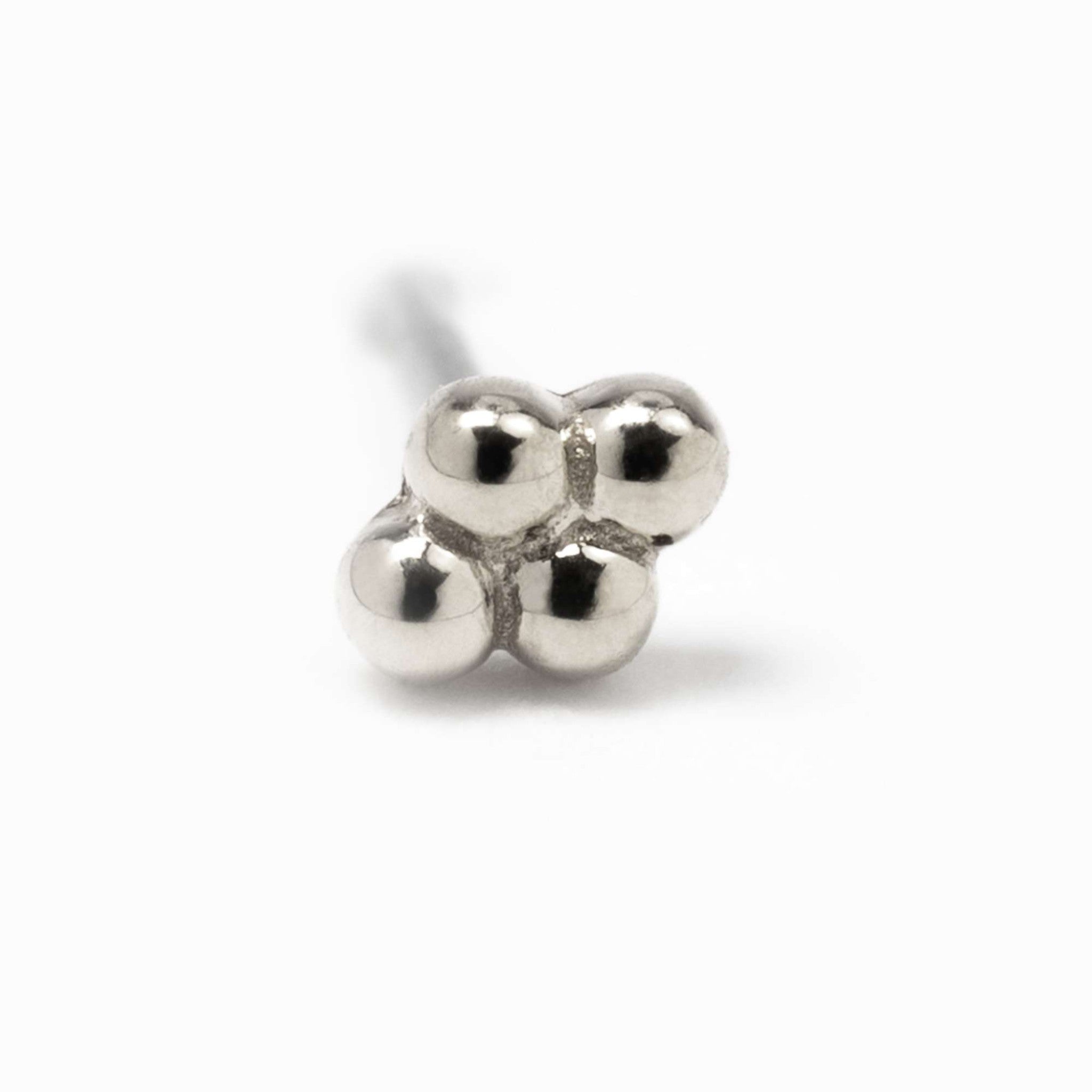 Buddha Mini 4 Bead Cluster White Gold