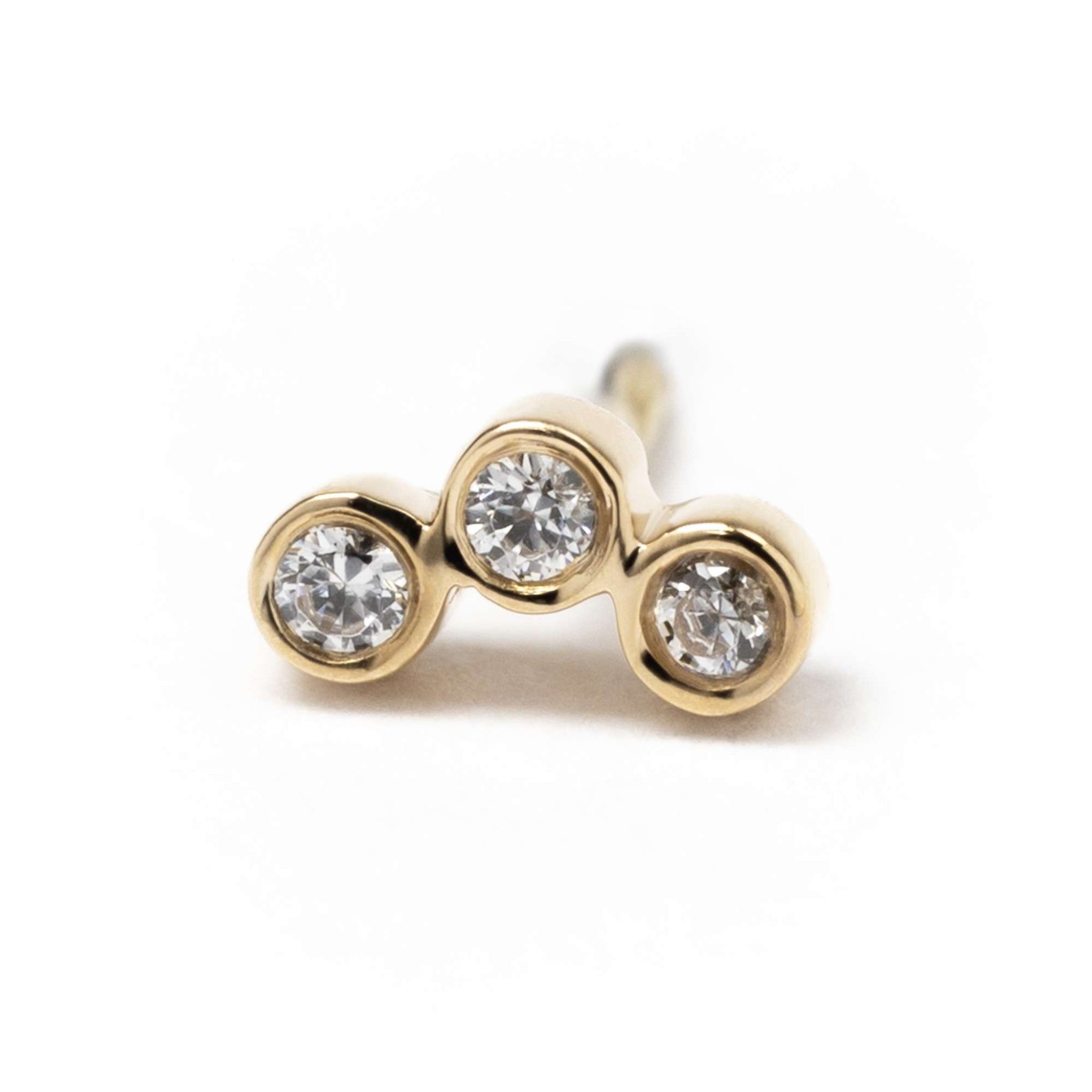 BVLA Curved Cluster Yellow Gold