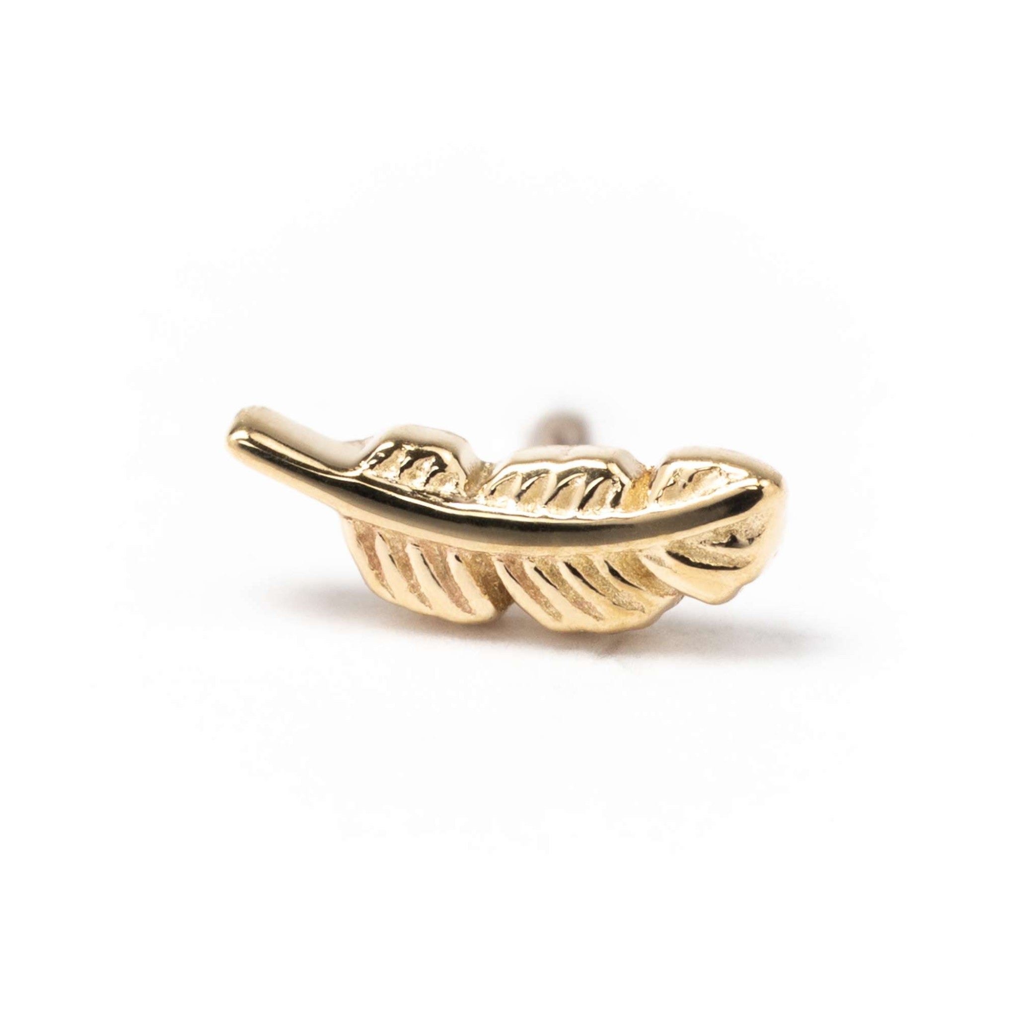 BVLA Tiny Feather Yellow Gold
