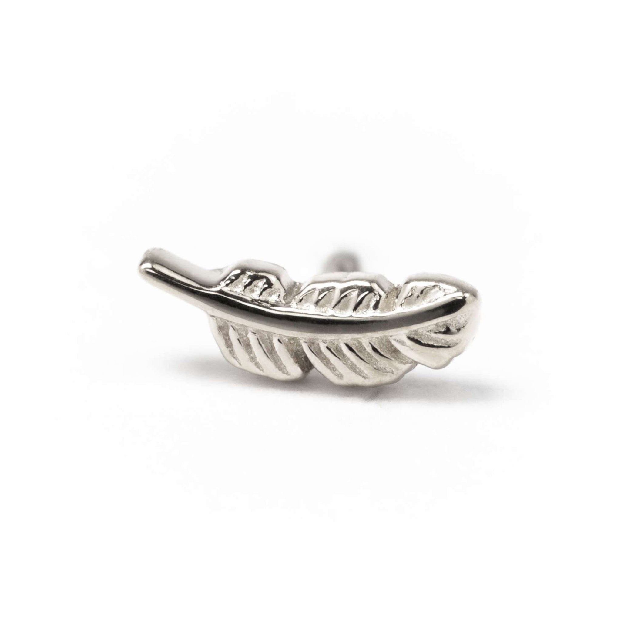 BVLA Tiny Feather White Gold