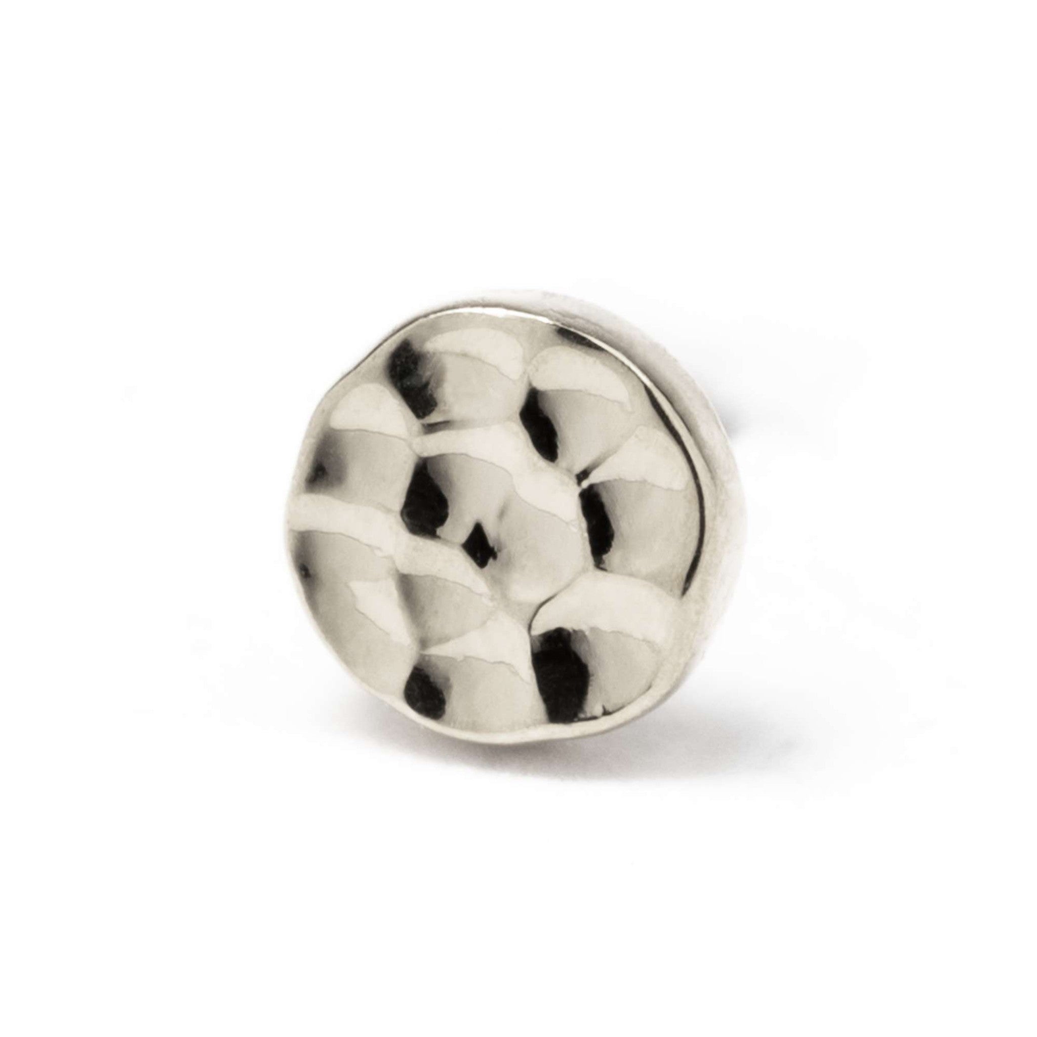 Junipurr Hammered Disk White Gold