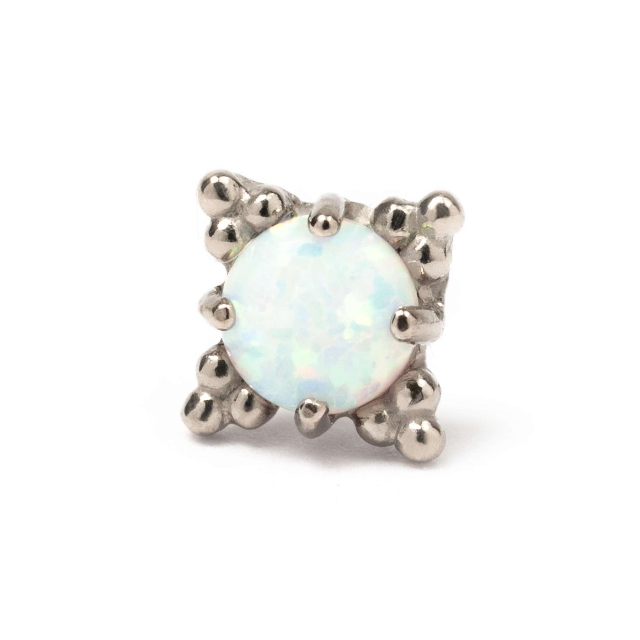 Anatometal Zia Cabochon White Gold Opal