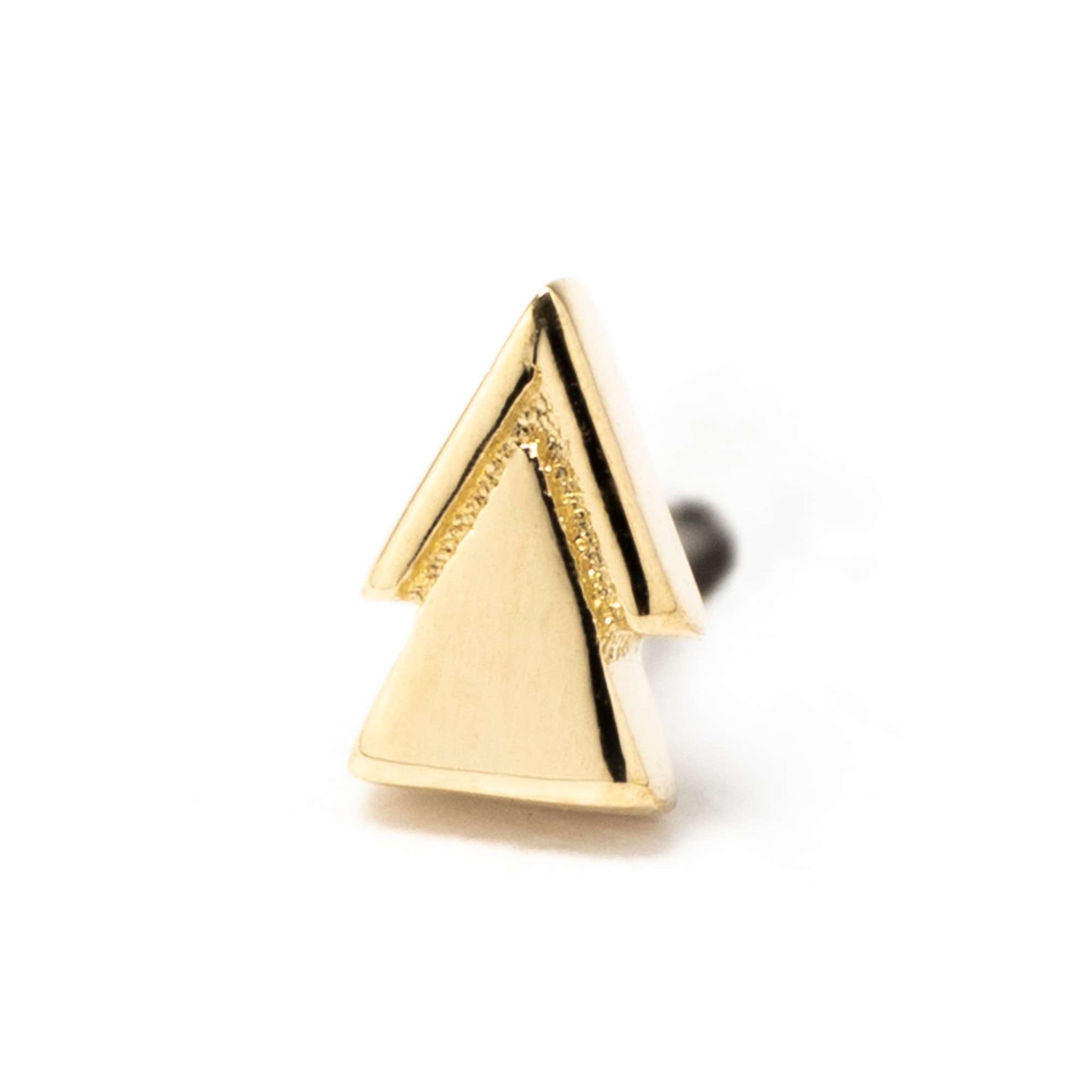 Mushroom doouble triangle white gold