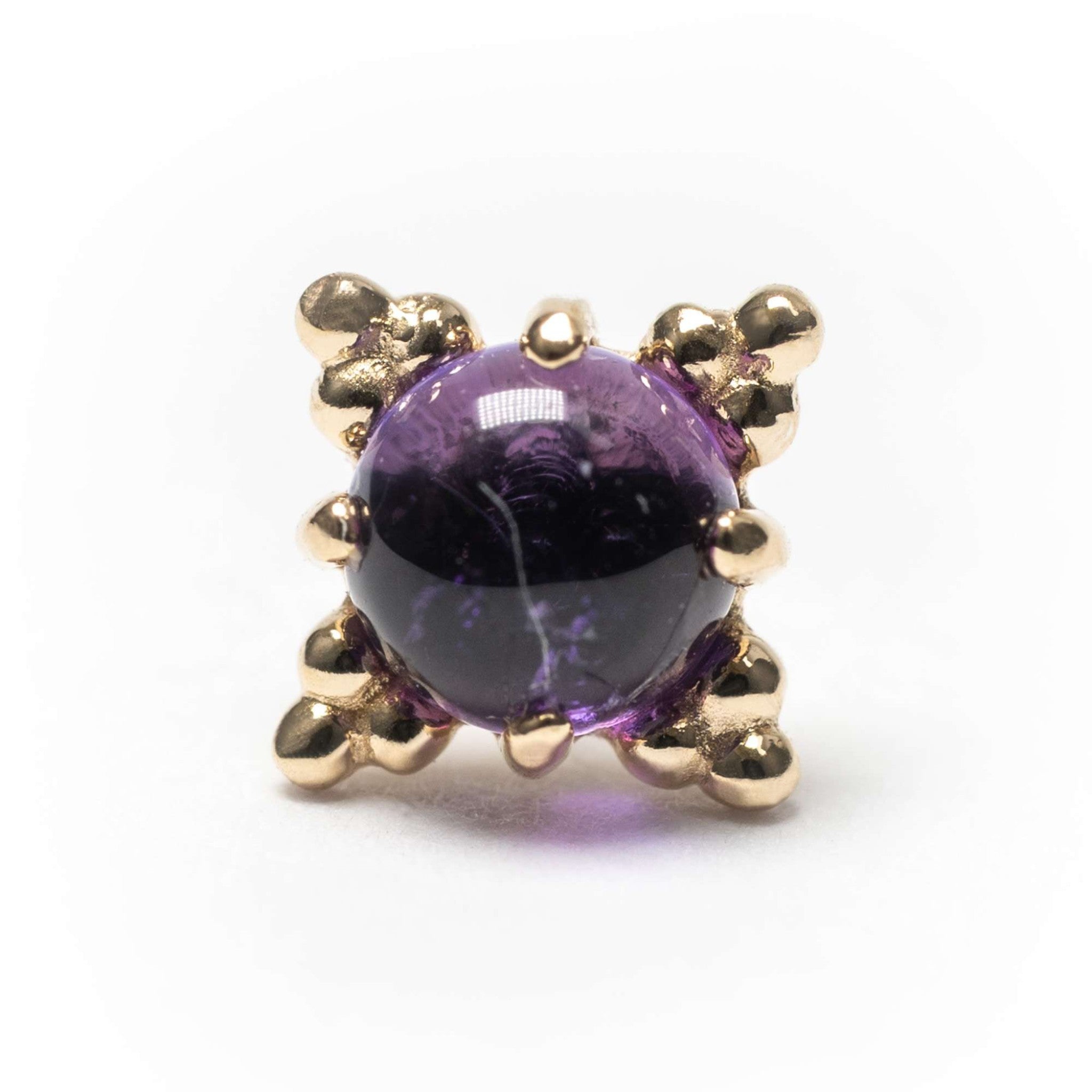 Anatometal Zia Cabochon Yellow Gold Amethyst