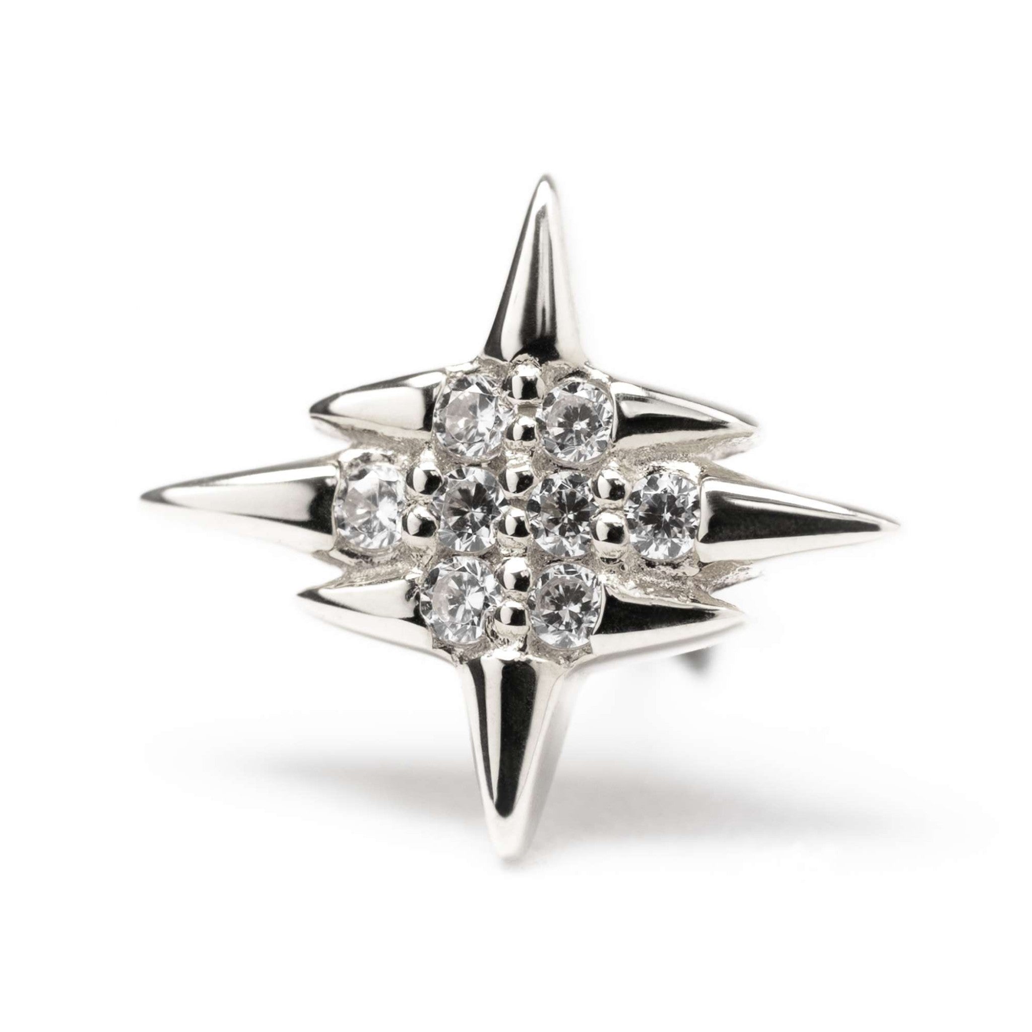 Buddha Jewelry Interglactic white gold piercing end