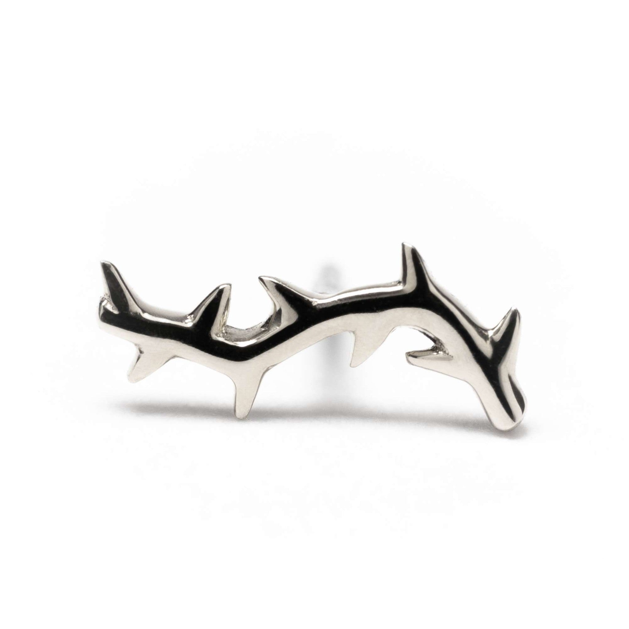 Junipurr Thorn solid white gold piercing end