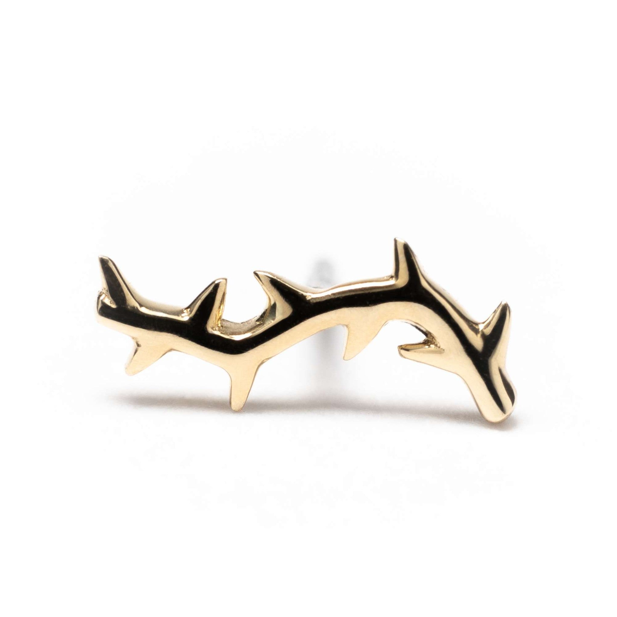 Junipurr Thorn solid yellow gold piercing end