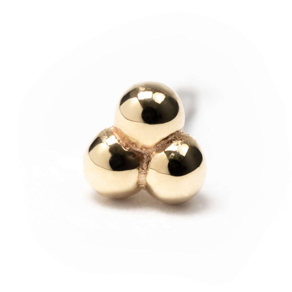Buddha 3 Bead Cluster Yellow Gold