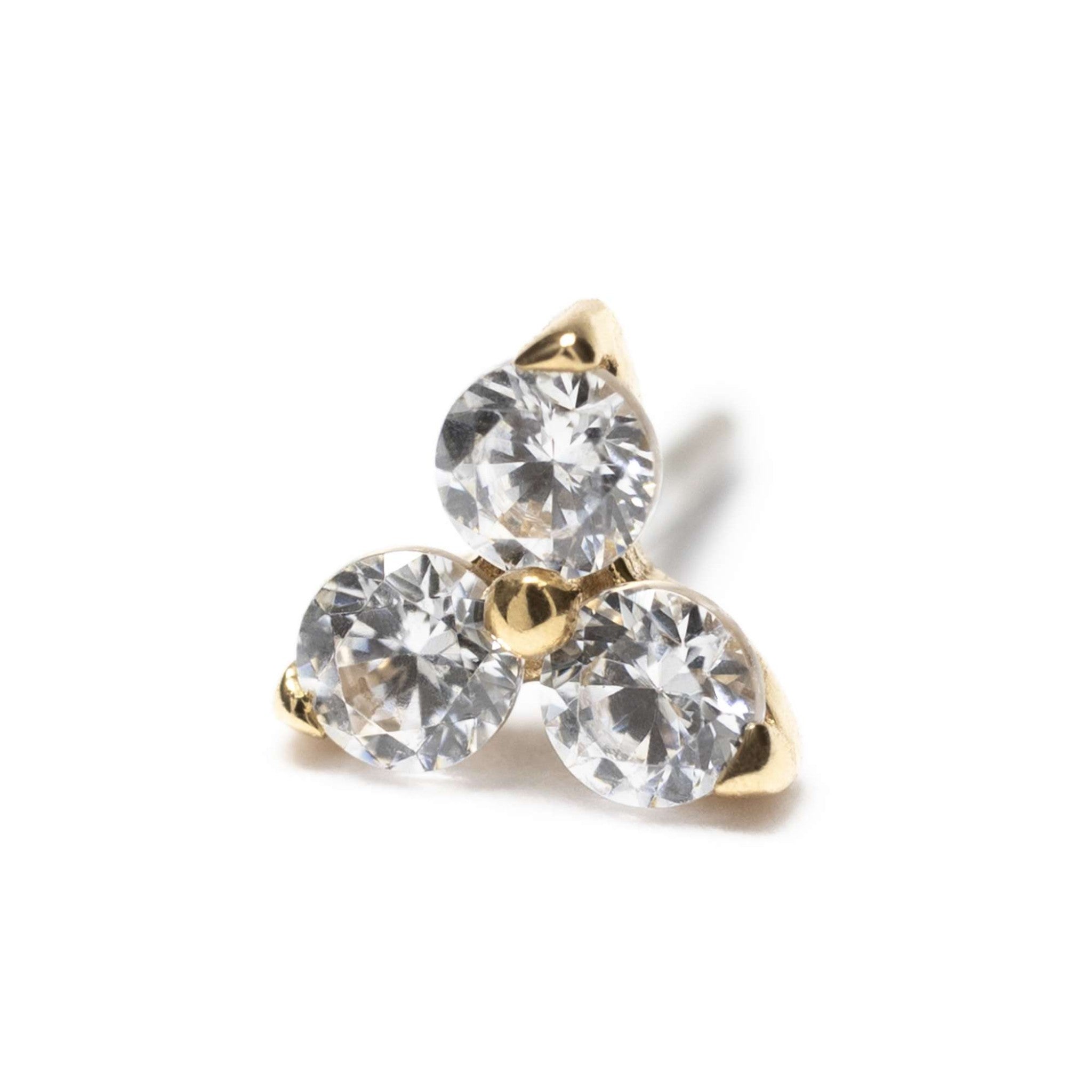 Anatometal Trio 18 Kt yellow gold with Zirkonia